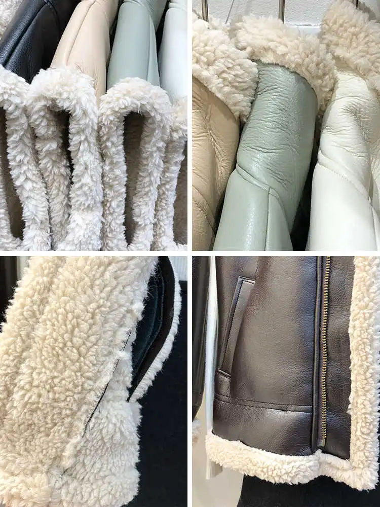 

Autumn Winter Warm Vest Coat Outerwear Tops Women Sleeveless Jacket Black Khaki PU Faux Leather Vest Fashion Waistcoat Female