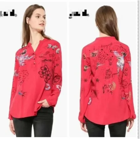 11 Espanhol ° varios Estilos Impressos e Camisas das Mulheres Emendados(1 - Цвет: 11