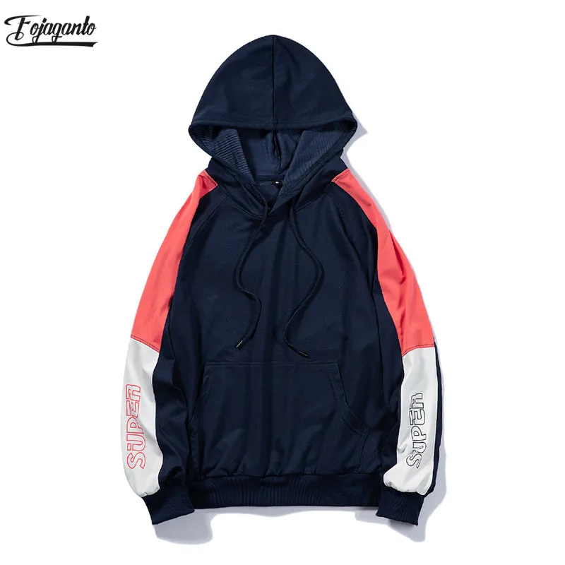 

Fojaganto Men Trendy Hoodies Sweatshirts Tops Men's Casual Hooded Sweatshirts Fashion Brand Letter Print Hoodies Male