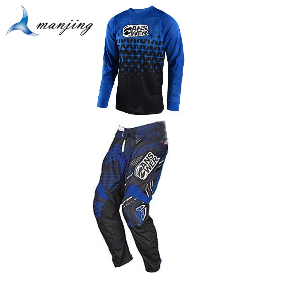 Костюм для мотокросса одежда мотогонок водителя Dirt Bike ATV DH майка и штаны