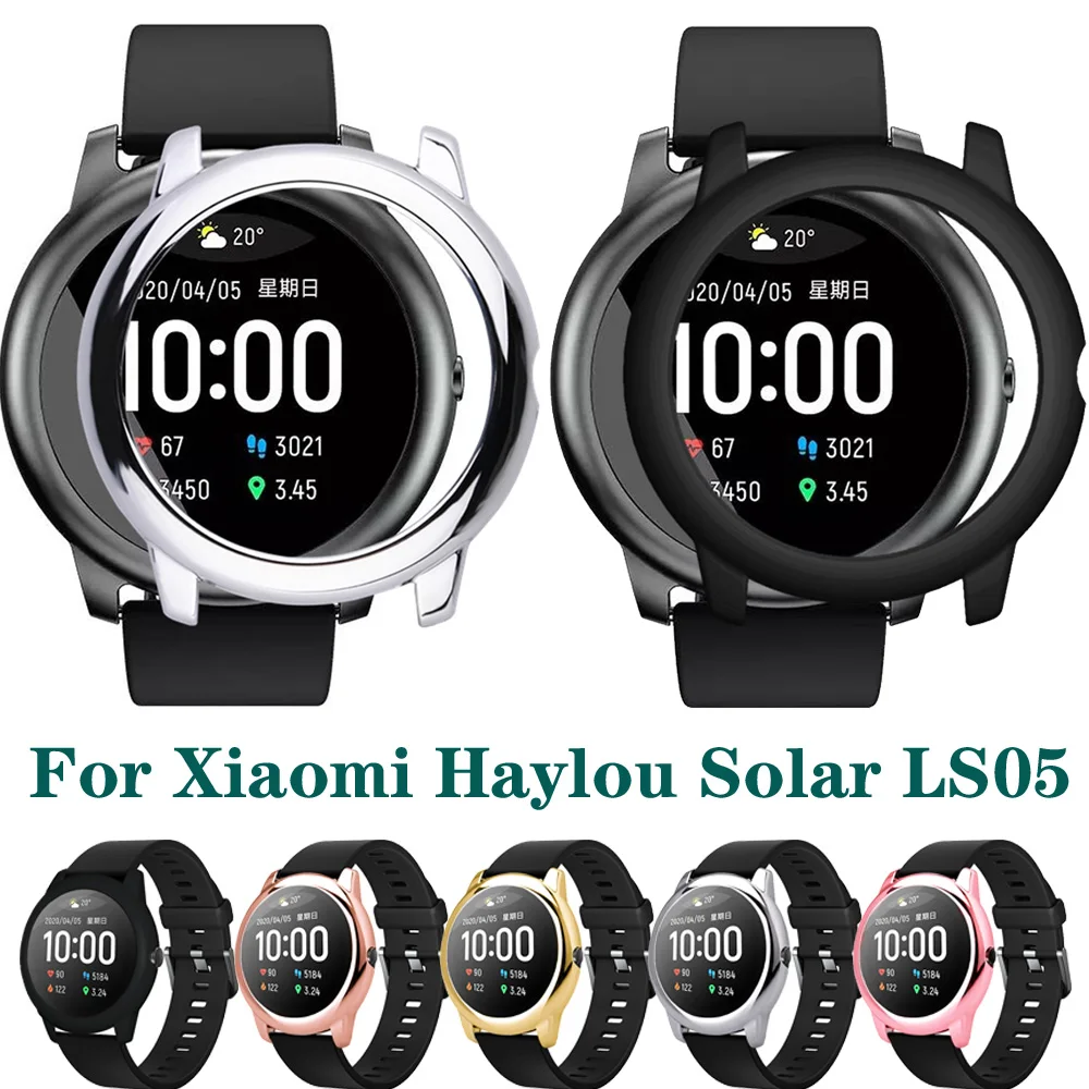 

For Xiaomi Haylou Solar LS05 Case Plating Bumper Shockproof Protective Cover Hard Protector Shell