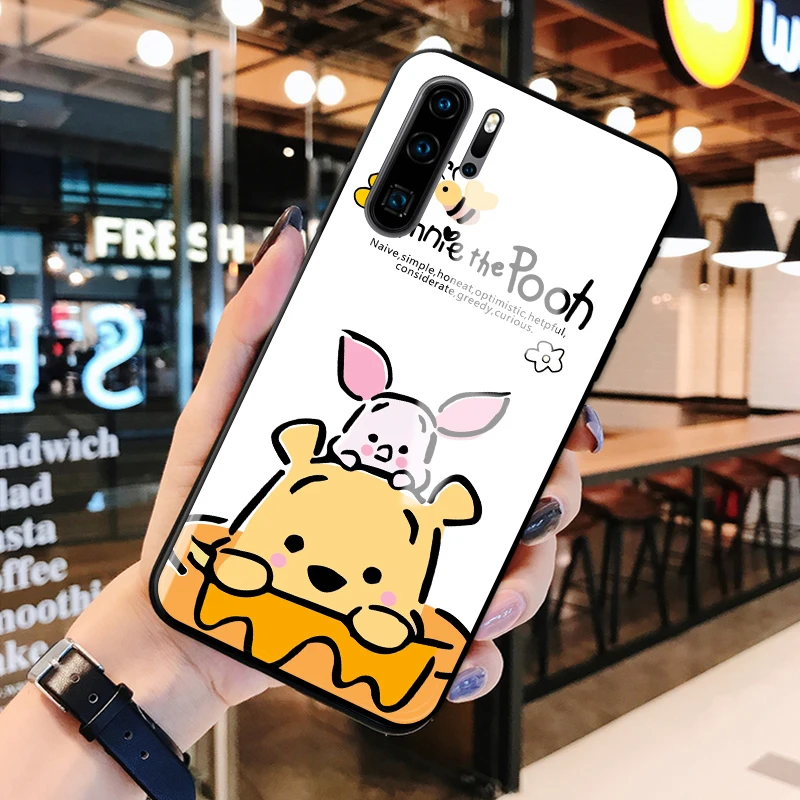 Huawei P30 Lite чехол 3D Мультфильм окрашенные закаленное стекло задняя крышка телефона
