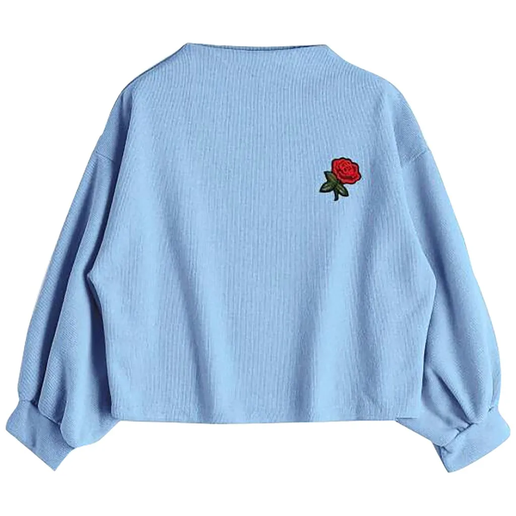 Модная женская Повседневная простая однотонная Толстовка JAYCOSIN с цветочной