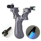 Мощная охотничья Рогатка Outerdoor с резиновой лентой, кожаная катапульта, Профессиональный тактический пластиковый Карманный слинг, мяч для стрельбы