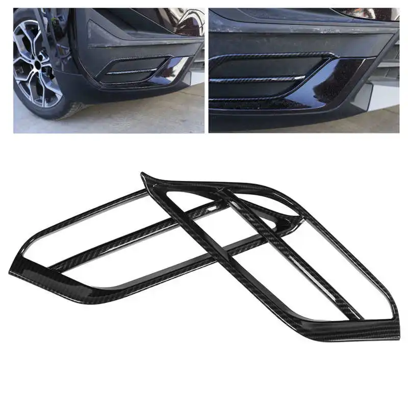 

2pcs Front Fog Light Trim Frame Bumper Side Carbon Fiber Style Decoration Fit for BMW X1 2020