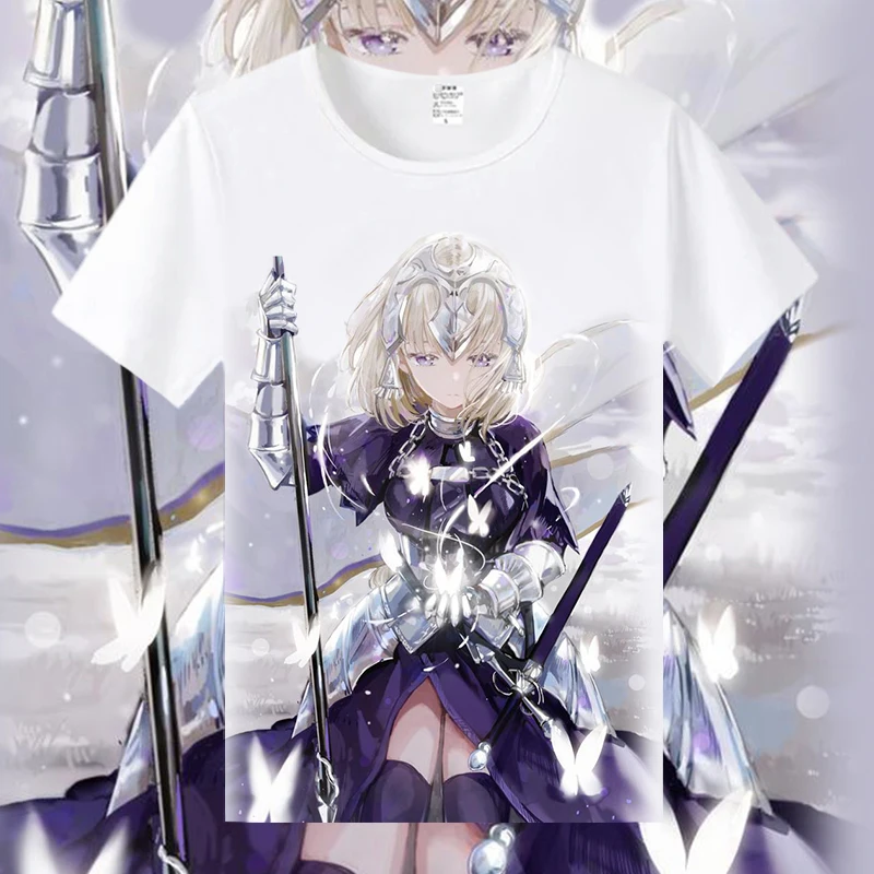 Футболка Fate Grand Order летняя футболка с рисунком из аниме Stay Night аквариума Джоан дуги
