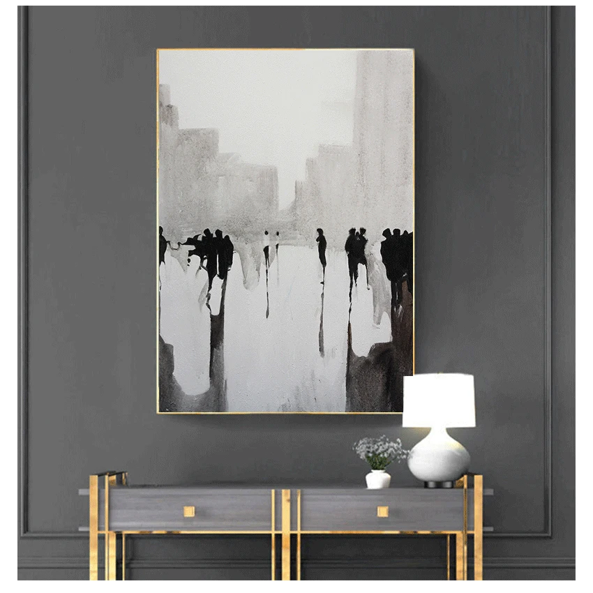 Уличная Картина на холсте абстрактный постер и печать для гостиной прохода HD