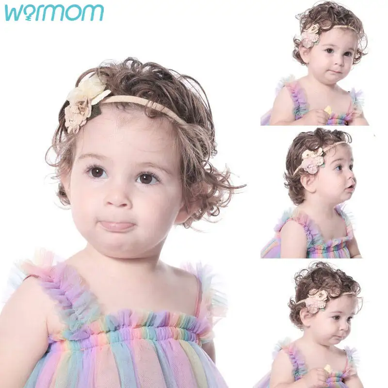 

Warmom European And American Pearl Diamond Mesh Flower Children's Hairband Cute Hairband Girls Fashion Parquet Hair Accessories