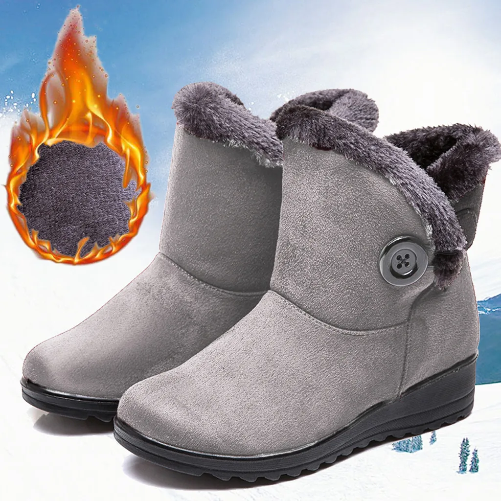 Новинка высококачественные женские зимние ботинки теплые женская обувь слипоны