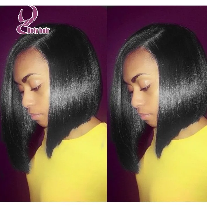 Прямые короткие парики Holy Belle из человеческих волос Боб на полной сетке для