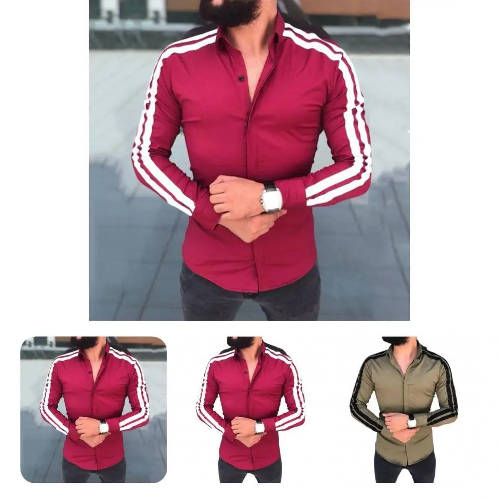 

Men Shirt Exquiste Craftsmanship Shrink Resistant Anti-pilling Slim Fit Male Autumn Shirt Autumn Shirt Leisure Clothing