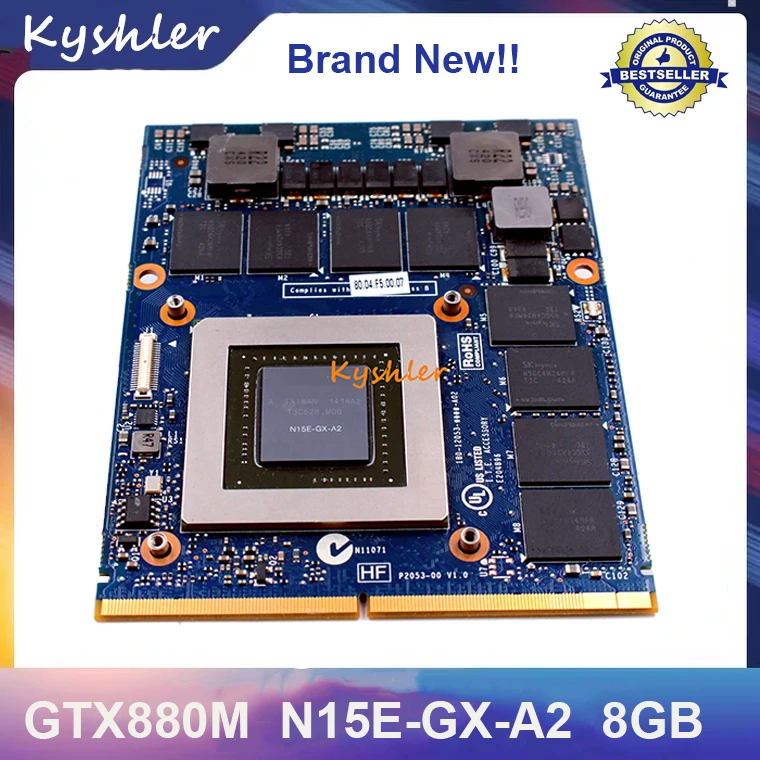 Фирменная Новинка GTX880M GTX 880M N15E-GX-A2 8G Графика видео VGA карты для DELL M17X R4 R5 M18X R2 R3