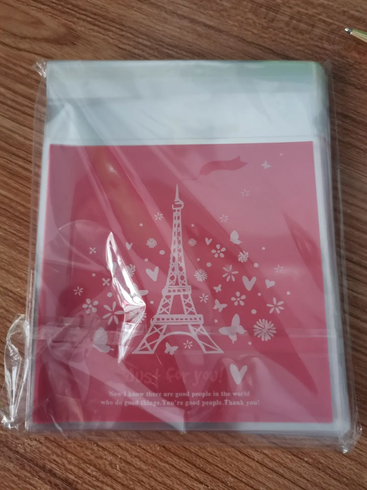 Рождественские подарочные пакеты с изображением эйфелевой башни самоклеящиеся