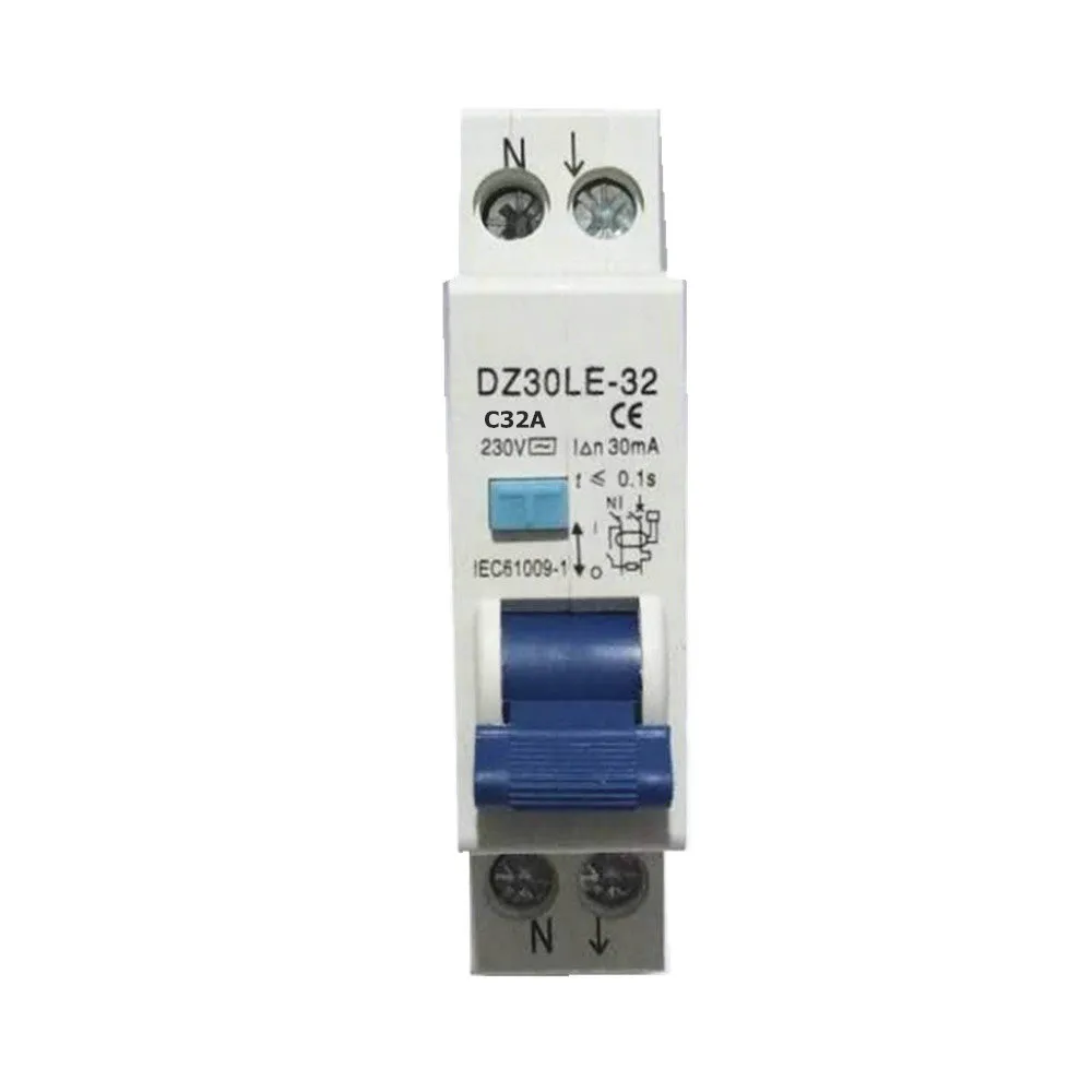 RCBO 1P+ N 32A 16A 6KA остаточный ток автоматический выключатель выше ток утечки защиты 18 миллиметров; Компактный код DZ47LE-T1