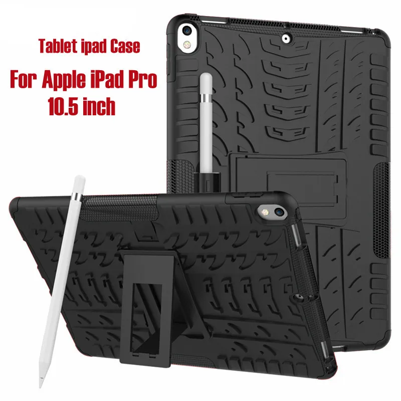 

Сверхпрочный армированный чехол для ipad, чехол для Apple iPad Pro 10,5 дюйма, роскошный двухслойный силиконовый держатель с шинами, противоударный ч...