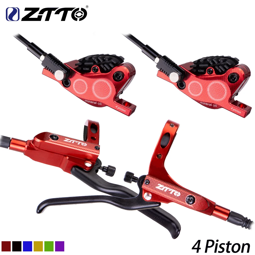 ZTTO MTB Гидравлический дисковый тормоз 4 поршня легкий XC Trail Calipers охлаждающие