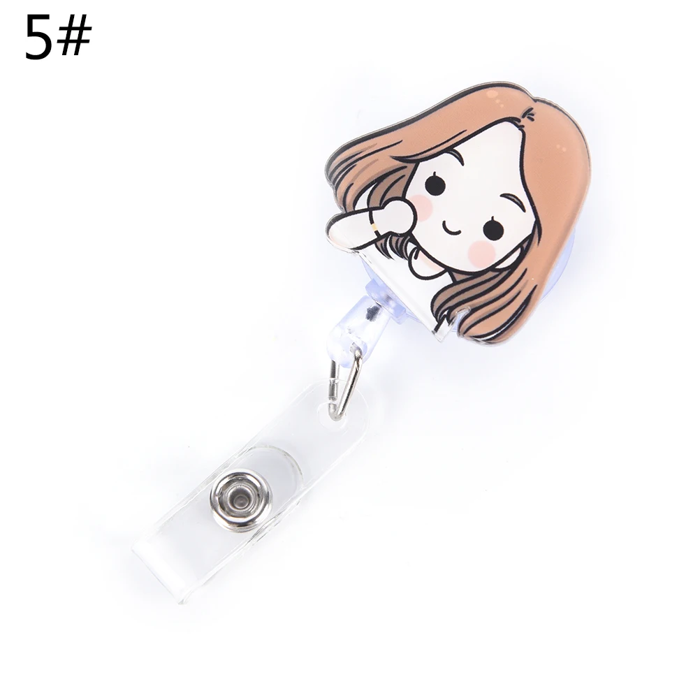 

1PCS 50cm Retractable Cute Lovely Cartoon Lanyard Name Tag Card Badge Holder Reels Pull Badge Reel ID