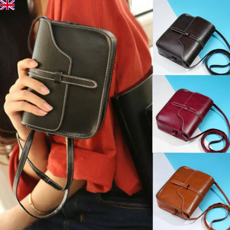 Однотонная женская сумка через плечо в стиле ретро 2020 модная кожаная простая
