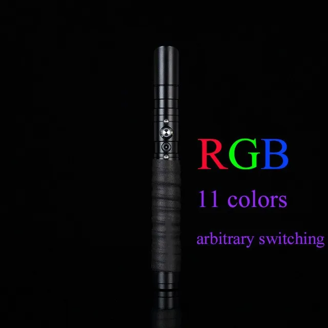 Black RGB 11 color Светильник Jedi Sith, металлический меч, лазерный маскарадный светильник, сабельные игрушки, светящийся подарок для детей, светильник для улицы, креативные войны, игрушки, палка, меч - Цвет: Black RGB 11 color
