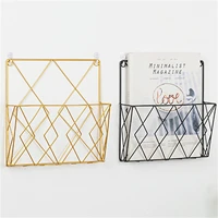 modern creative iron wall magazine metal wire shelf rack decoration for home bedroom books room magazine books display racks