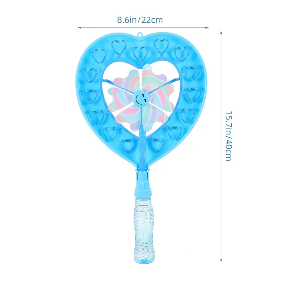 

2pcs Funny Bubble Wands Heart Shape Bubble Makers Creative Pinwheel Toys
