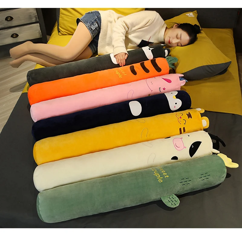 

Cartoon Animals Plush Long Pillow Plants Long Cushion Carrot Unicorn Tiger Husky Cow Stuffed Toys Bedroom Sleeping Pillow Gifts