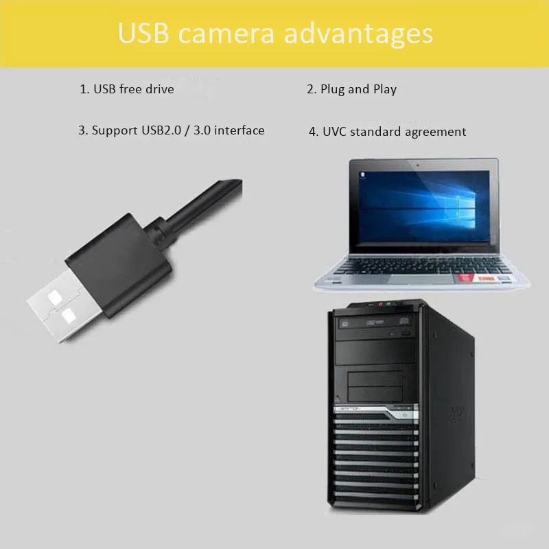 

4K HD Webcam 1080P Focusing Webcam, USB Camera with Microphone for Real-Time Video Conference Work, for PC Laptop