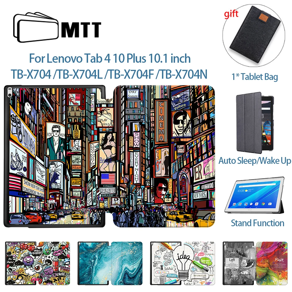 Чехол MTT для планшета Lenovo Tab4 10 Plus 1 дюйма искусственная кожа умный чехол Tab 4