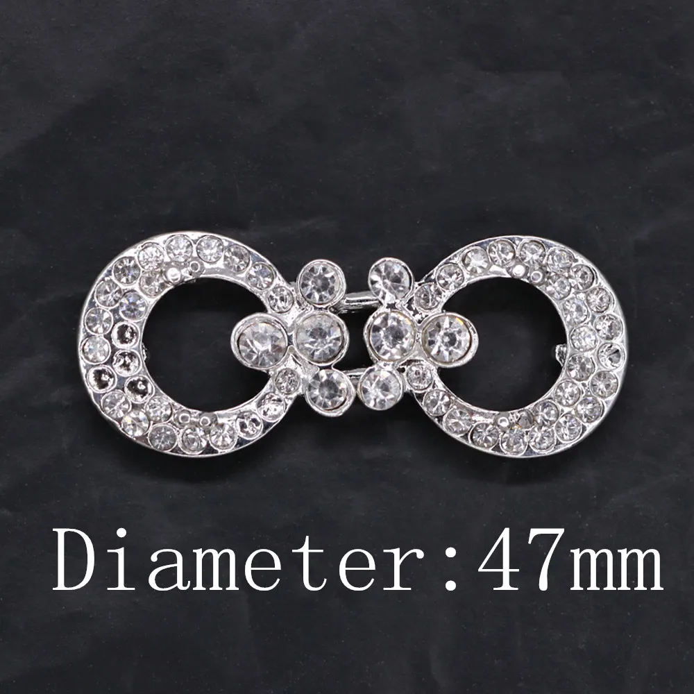 Хорошее качество 47 мм металлические стразы кнопка с свитер украшение пальто