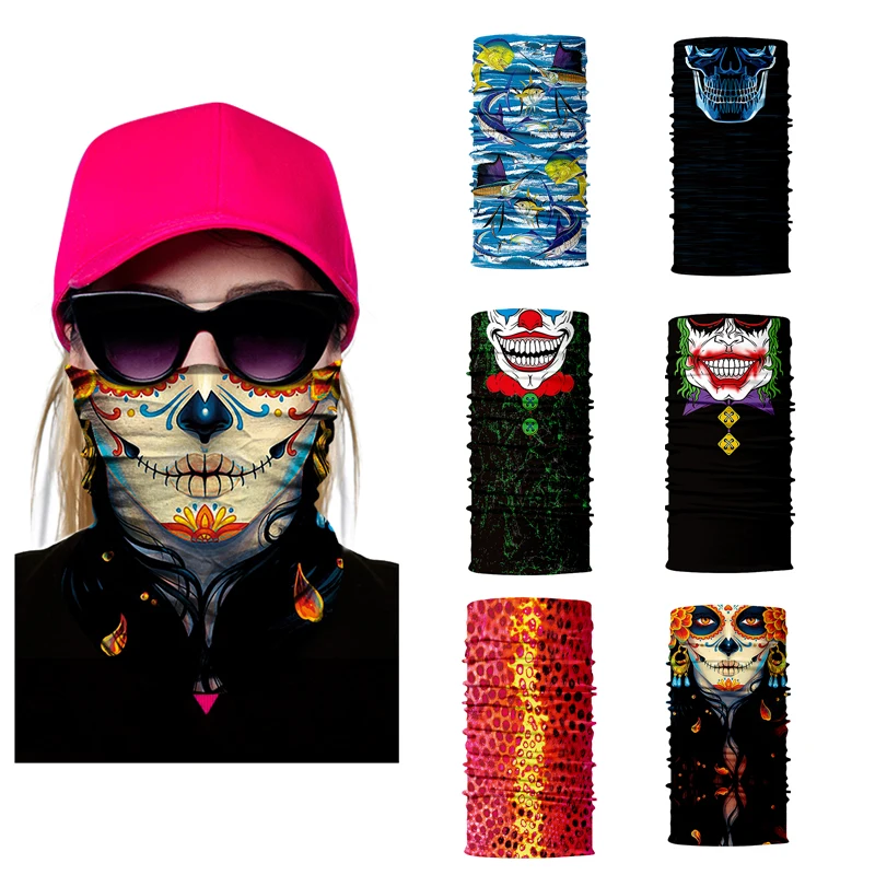 2020 велосипедная маска для лица с изображением призрака защитный головной шарф