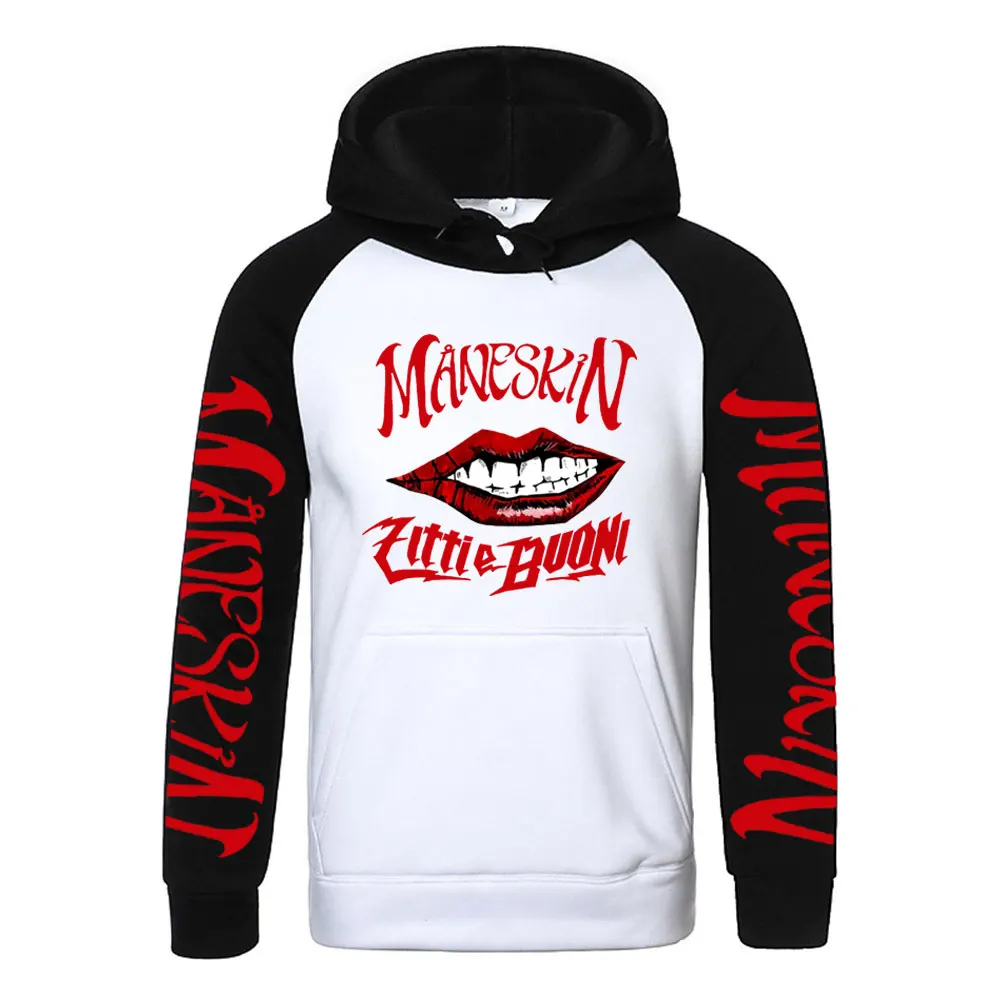 

2021 New Maneskin Sweatshirt Hoodie Men/Women Fashion Casual Tops Pure Cotton Fleece Hoodies Fleece Novelty Clothes Raglan