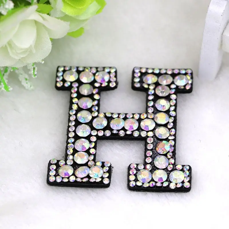 Новинка 2020 26 шт. зернистость буква с бусинами алфавит аппликация 3D Пришивные