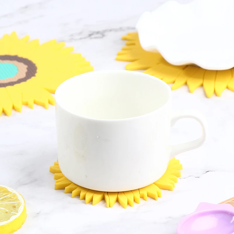 1PC Sunflower Hot Pot Holder Anti-Slip Cup Coaster Bowl Mat Heat Resistant Pan Pads | Дом и сад
