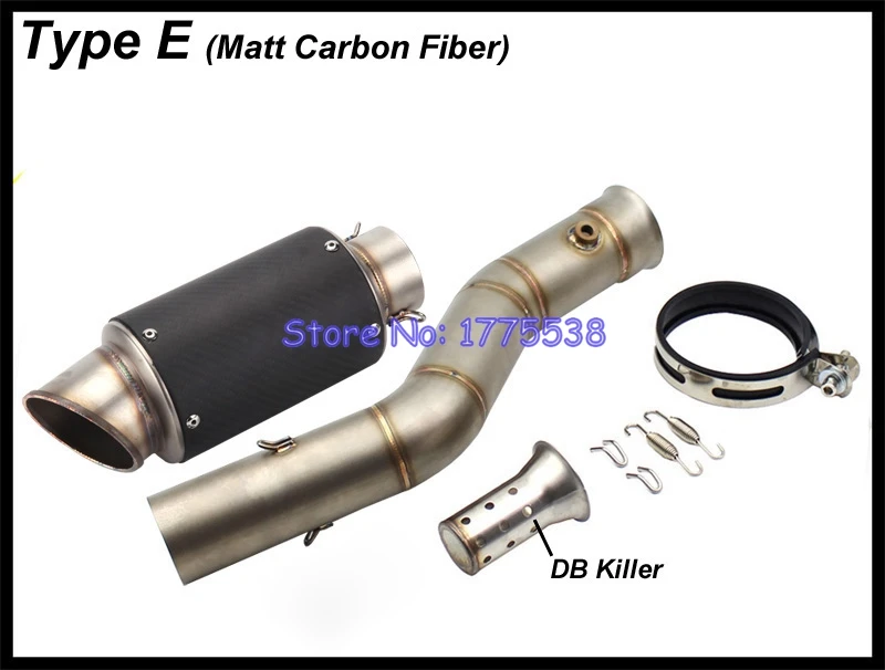 

For YZF-R1 2009-2014 Motorcycle Exhaust Muffler System Link Pipe Carbon Fiber Motorbike Exhaust Escape Demper for YZF-R1 Escape