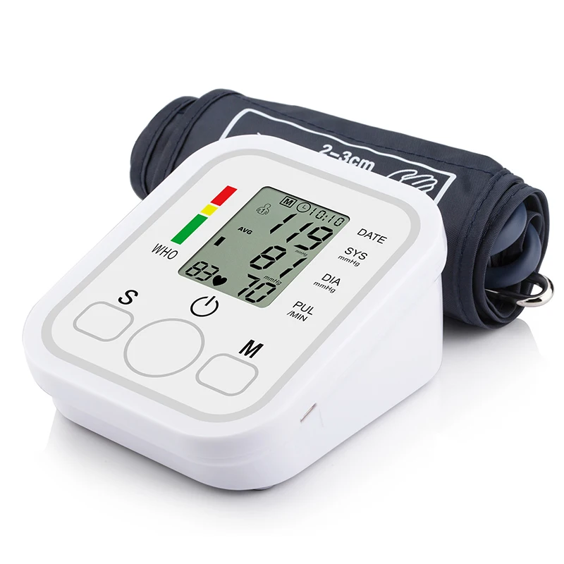 

Tonometer Automatic Arm Digital Blood Pressure Monitor Digital Lcd Sphgmomanometer Heart Rate Pulse Meter BP Monitor