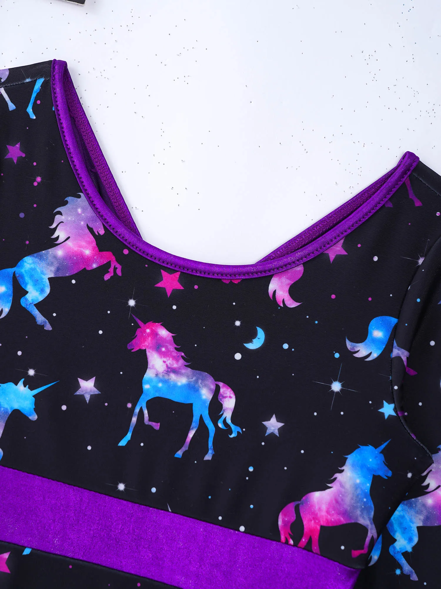 Детское цельное трико для гимнастики и тренировок девочек комбинезон с длинными