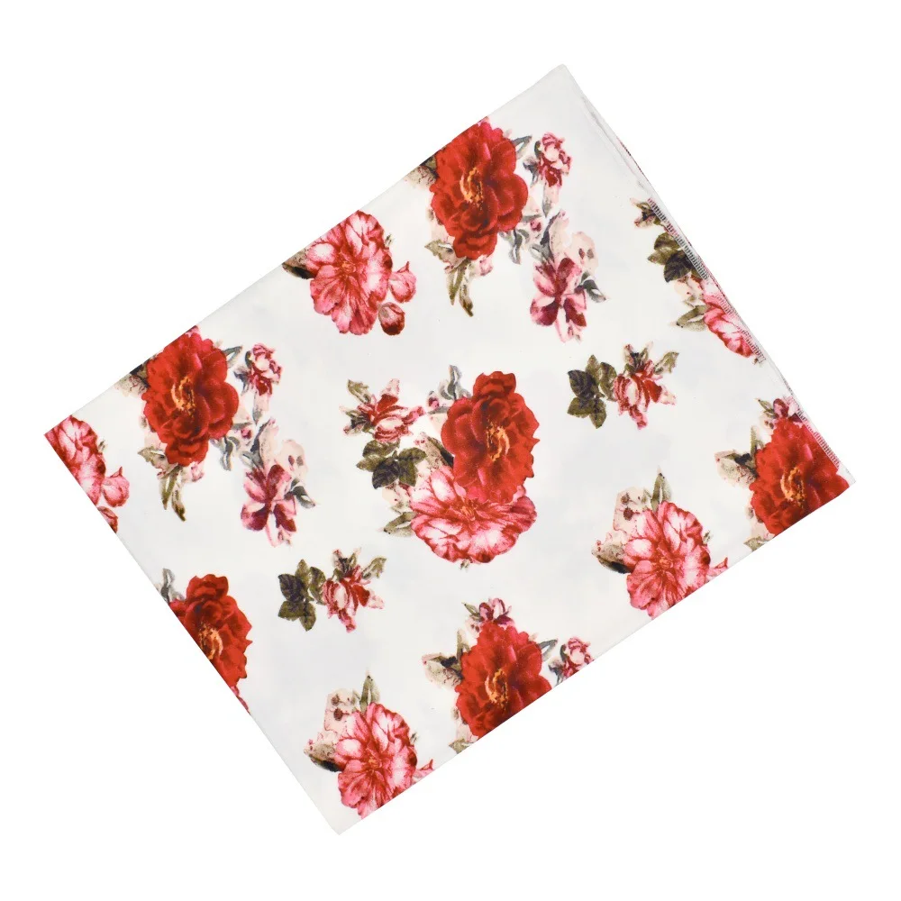 

Newborn Photography Props Baby Blanket Photography Accessories Newborn Receive Blanket Flower Pattern And Beanie Hat 2-Piece Set