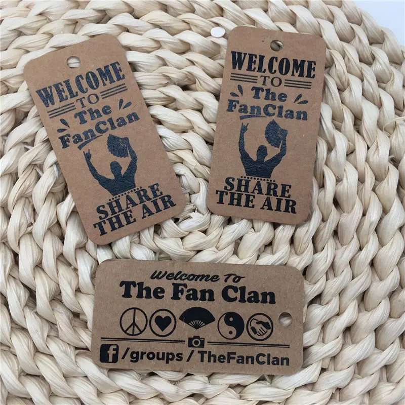 Пользовательские прямоугольные подвесные бирки одежда бренд мода этикетка