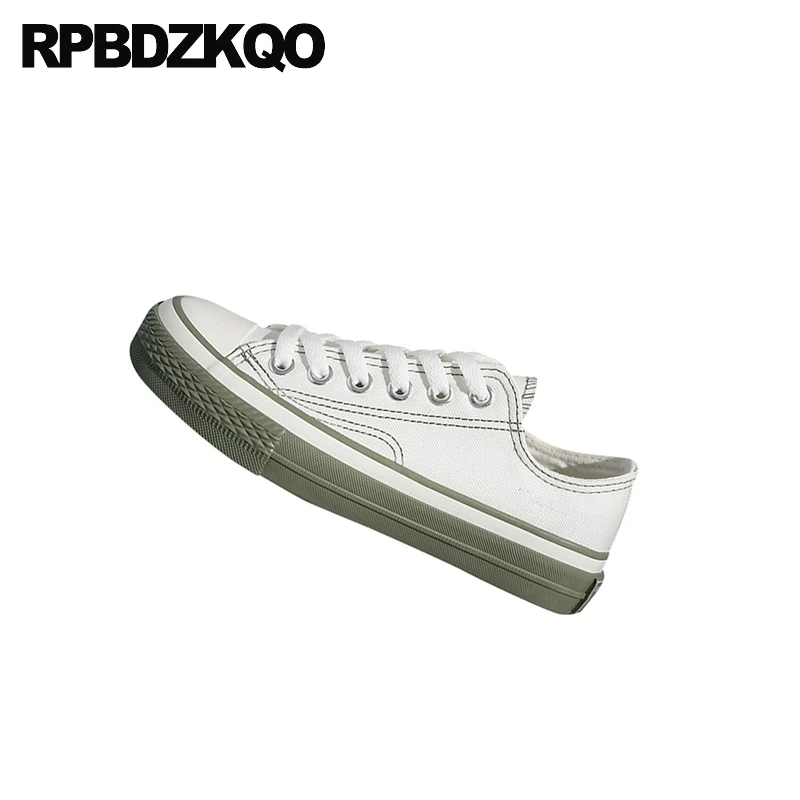 Дышащие белые дизайнерские холщовые кроссовки со шнуровкой модель 2021 года |