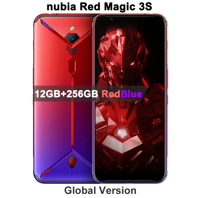 3S 12G 256G RedBlue Глобальная версия, мобильный телефон zte nubia Red Magic 3 3S 8G/12G 128/256G 6,6" Snapdragon 855, фронтальный игровой телефон 48MP 5000mAh - Цвет: 3S 12G 256G RedBlue