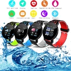 Умные Электронные часы 119plus, мужские и женские часы с тонометром, водонепроницаемые спортивные круглые Смарт-часы, фитнес-трекер для Android и IOS