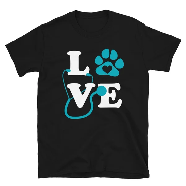 

Womens LOVE Veterinary Medicine Pawprint Gift T-Shirt