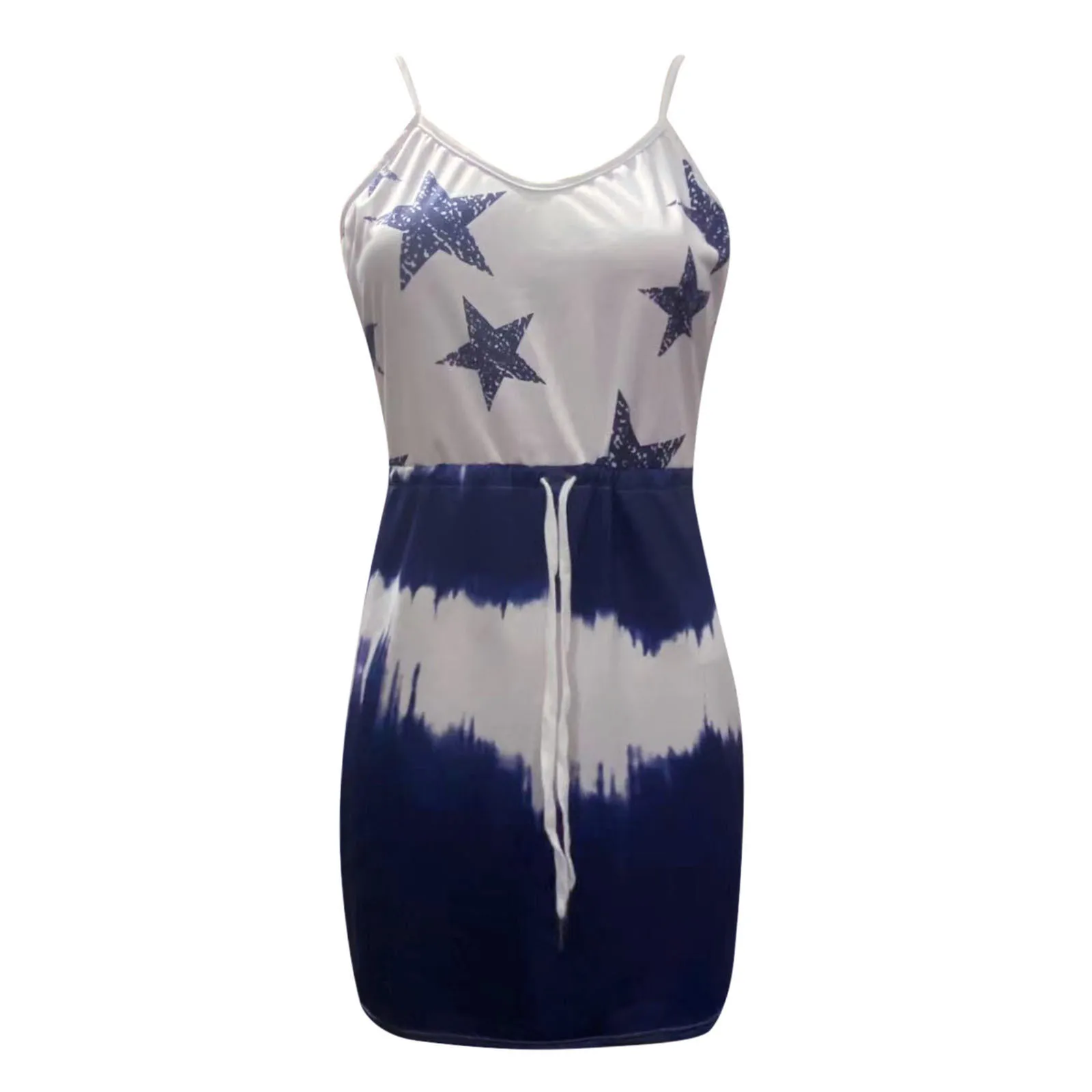 Женское платье на бретелях с V-образным вырезом и коротким рукавом открытой