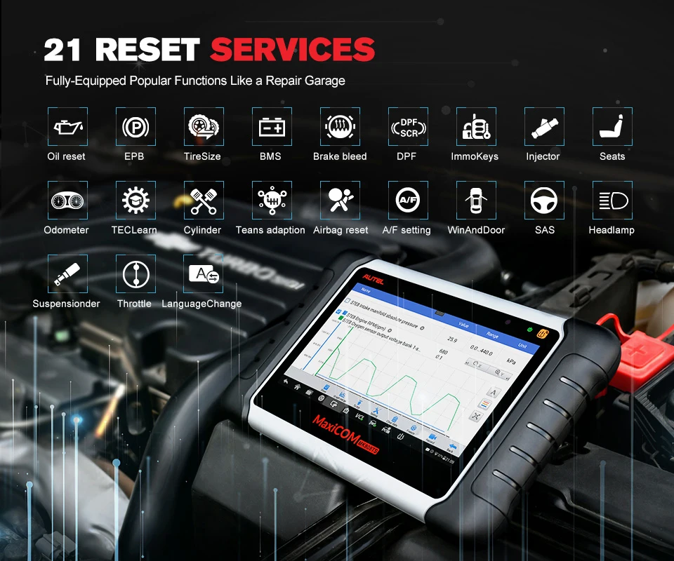 Autel MaxiCOM MK808TS OBD2 Scanner Automotivo Diagnostic Tools OBD 2 Car Scan Tool Oil Reset/EPB/BMS/SAS/DPF/IMMO/TPMS | Автомобили и