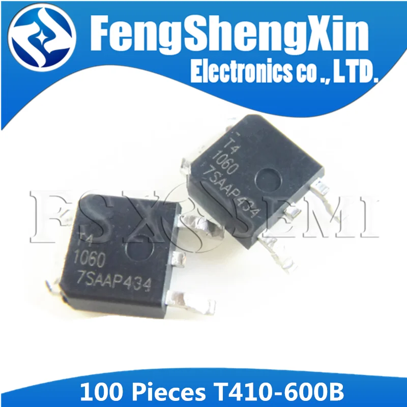 

100pcs T410-600B TO-252 T410-600 TO252 410-600 T41060 410-600B 4A TRIACS
