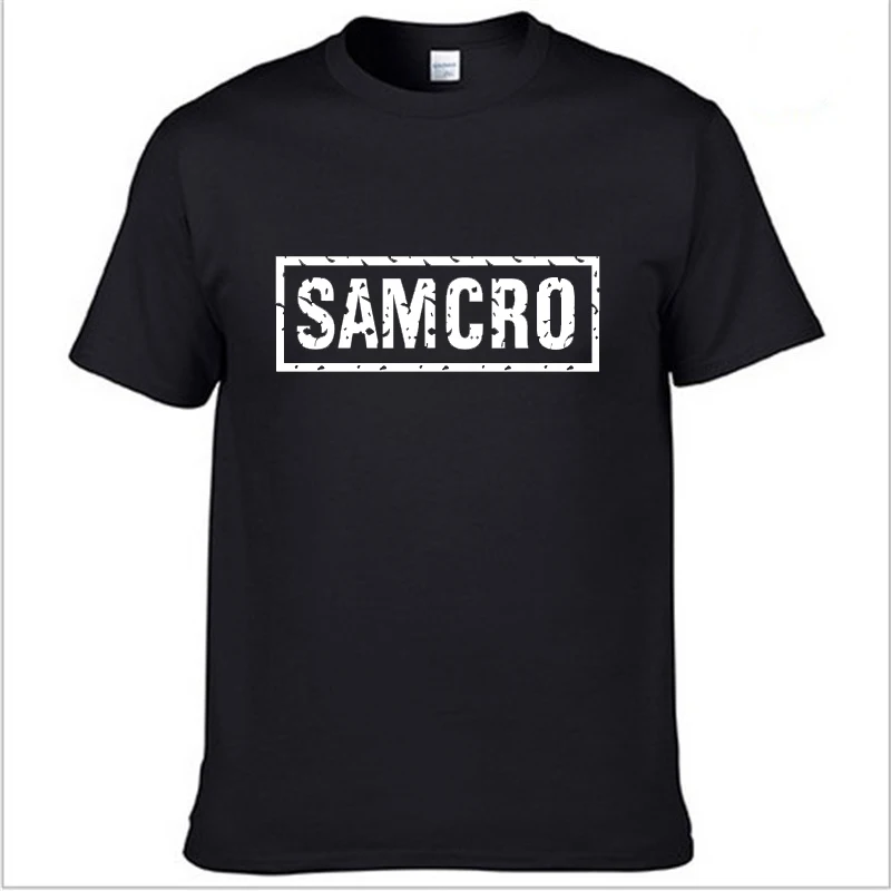 

SOA Sons of Anarchy Men's Fashion SAMCRO Print T-shirt Men's Fashion Harajuku HipHop Short Sleeve Cotton Casual Men's T-shirt