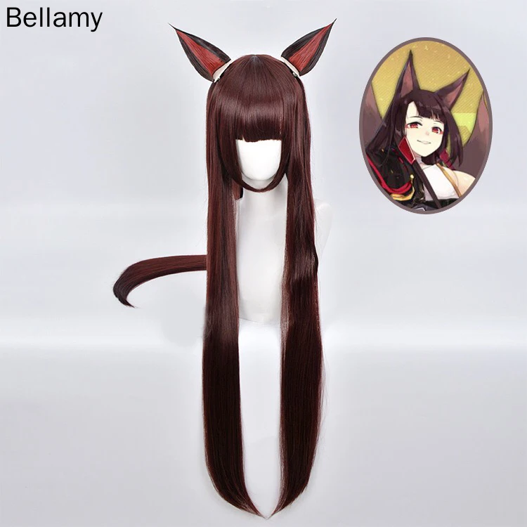 Аниме Азур Лейн Сакура Empir Саки Косплей hairwear темно Средний коричневый косплей