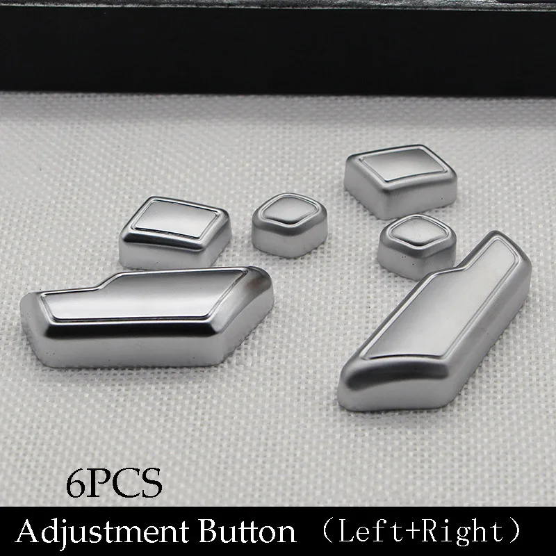 Seat Adjust 6pcs Рулевое колесо сиденье Кнопка регулировки крышки наклейки для Mercedes Benz A B C E класс W204 W212 GLA X156 CLA C117 GLE W166 ML GL - Название цвета: Seat Adjust 6pcs