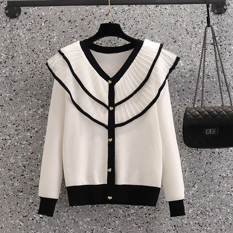 2021 кашемировый свитер в стиле пэчворк плотный с V-образным вырезом Женский