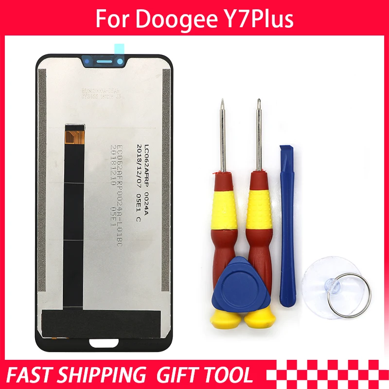 

New original Touch Screen LCD Display LCD Screen For DOOGEE Y7 Plus Replacement Parts + Disassemble Tool+3M Adhesive